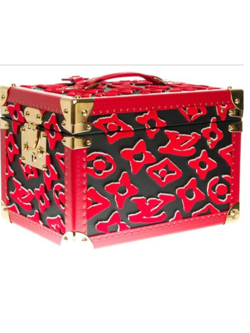 Louis Vuitton OnTheGo GM Tote (Tufted Monogram Black/Red)